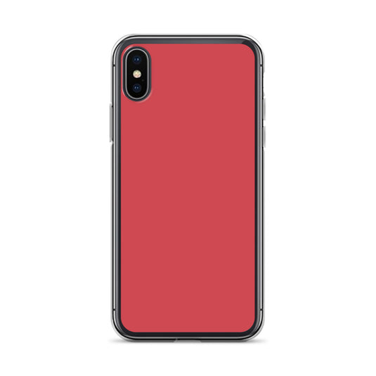 Light Mandy Red iPhone Clear Thin Case Plain Color CREATIVETECH