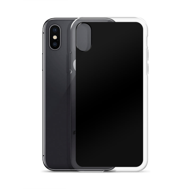 Load image into Gallery viewer, Plain Color Black iPhone Case Clear Bump Resistant Flexible CREATIVETECH
