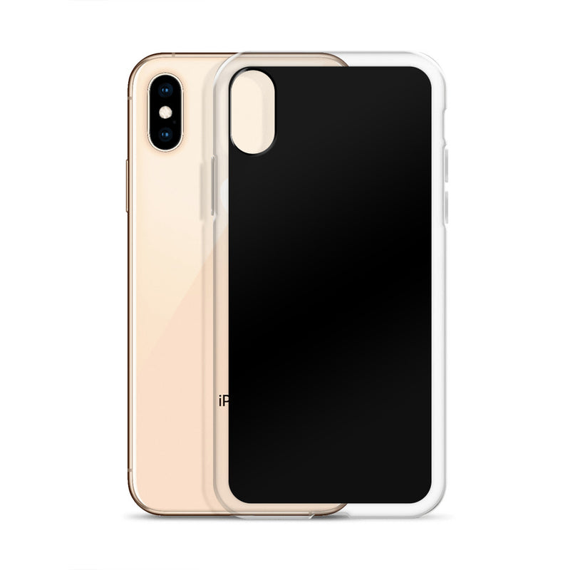 Load image into Gallery viewer, Plain Color Black iPhone Case Clear Bump Resistant Flexible CREATIVETECH