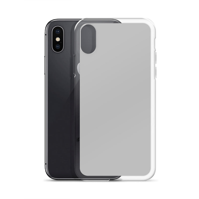 Load image into Gallery viewer, Plain Color Silver Grey iPhone Case Clear Bump Resistant Flexible CREATIVETECH