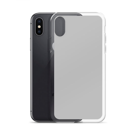 Plain Color Silver Grey iPhone Case Clear Bump Resistant Flexible CREATIVETECH