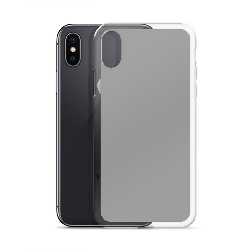 Load image into Gallery viewer, Plain Color Nobel Grey iPhone Case Clear Bump Resistant Flexible CREATIVETECH
