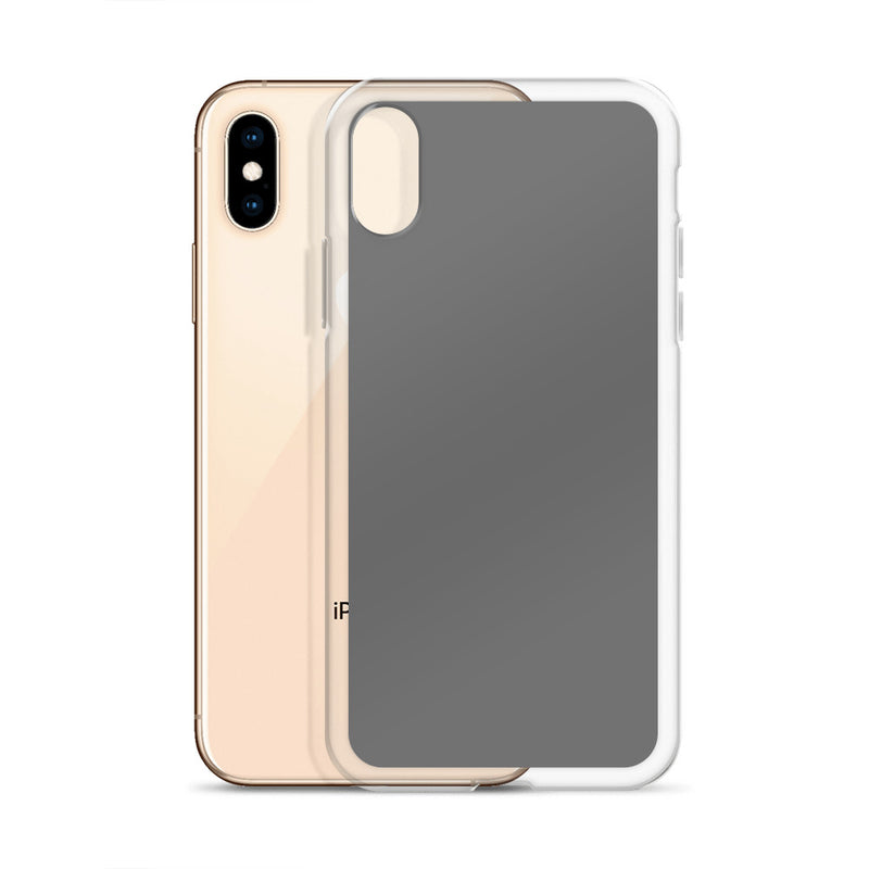 Load image into Gallery viewer, Plain Color Grey iPhone Case Clear Bump Resistant Flexible CREATIVETECH