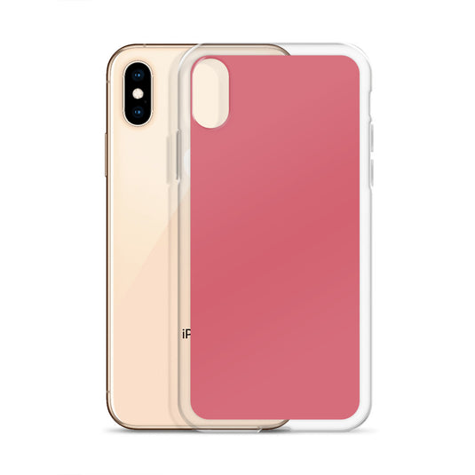 Plain Color Cabaret Pink iPhone Case Clear Bump Resistant Flexible CREATIVETECH