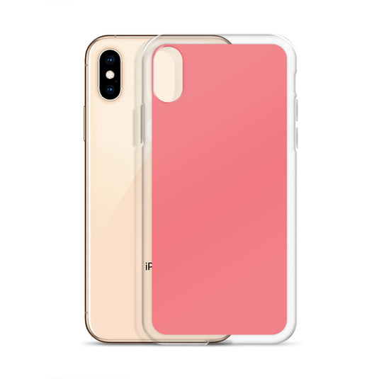 Plain Color Flory Red Pink iPhone Case Clear Bump Resistant Flexible CREATIVETECH