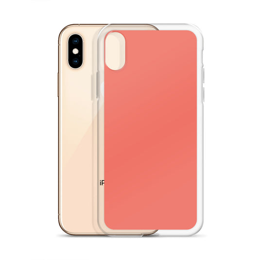 Plain Color Geraldine Orange Red Pink iPhone Case Clear Bump Resistant Flexible CREATIVETECH