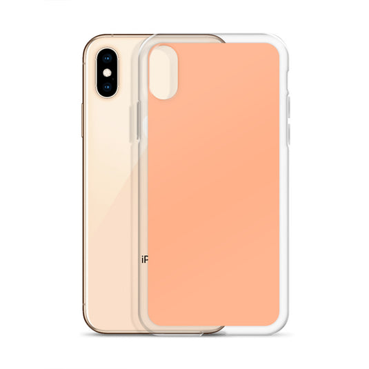 Plain Color Mandys Orange Pink iPhone Case Clear Bump Resistant Flexible CREATIVETECH