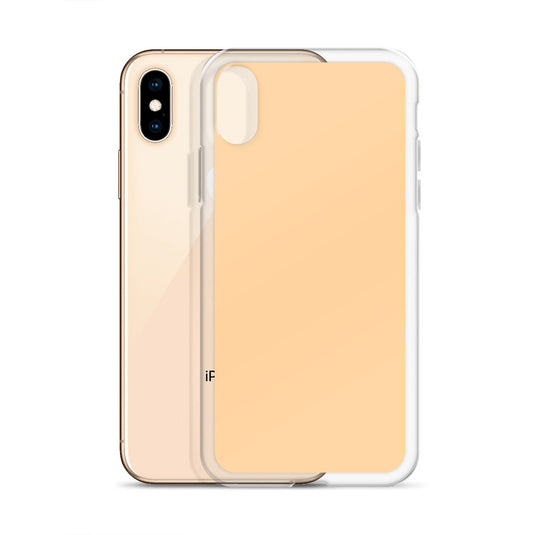 Plain Color Frangipani Orange iPhone Case Clear Bump Resistant Flexible CREATIVETECH