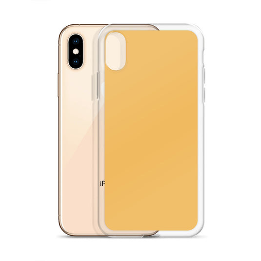 Plain Color Harvest Gold Yellow iPhone Case Clear Bump Resistant Flexible CREATIVETECH