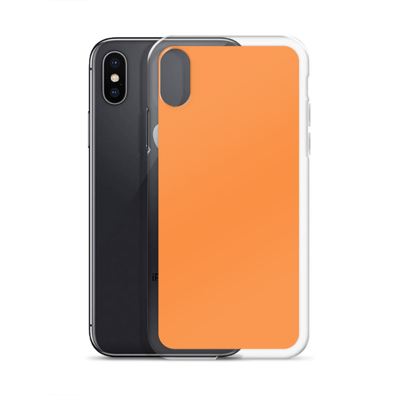 Load image into Gallery viewer, Plain Color Sea Buckthorn Orange iPhone Case Clear Bump Resistant Flexible CREATIVETECH
