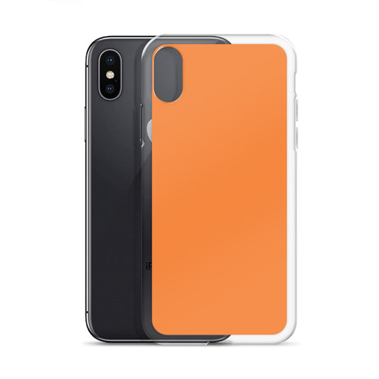 Plain Color Flamenco Orange iPhone Case Clear Bump Resistant Flexible CREATIVETECH