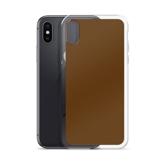 Plain Color Brown iPhone Case Clear Bump Resistant Flexible CREATIVETECH