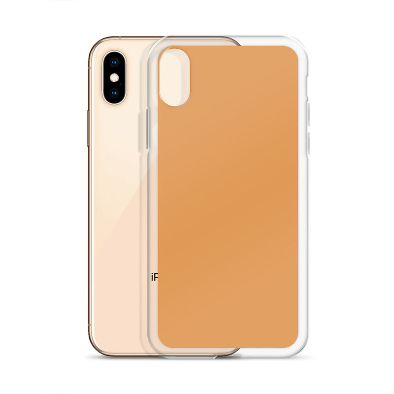 Load image into Gallery viewer, Plain Color Classy Orange iPhone Case Clear Bump Resistant Flexible CREATIVETECH