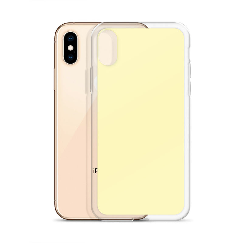 Load image into Gallery viewer, Plain Color Cumulus Yellow iPhone Case Clear Bump Resistant Flexible CREATIVETECH