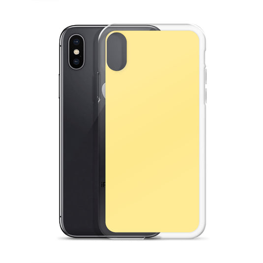 Plain Color Vis Vis Yellow iPhone Case Clear Bump Resistant CREATIVETECH