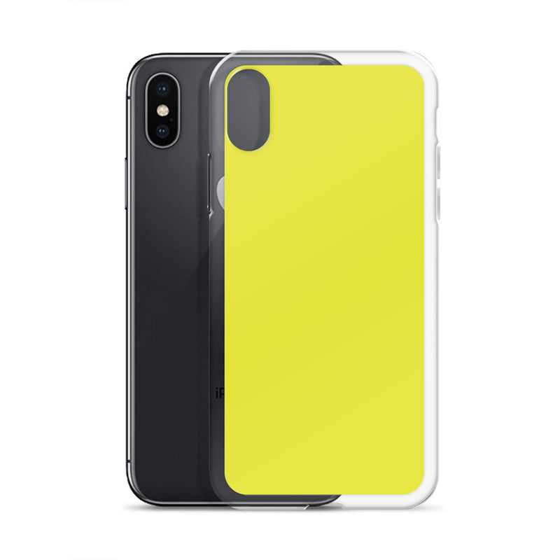 Load image into Gallery viewer, Plain Color Starship Yellow iPhone Case Clear Bump Resistant CREATIVETECH