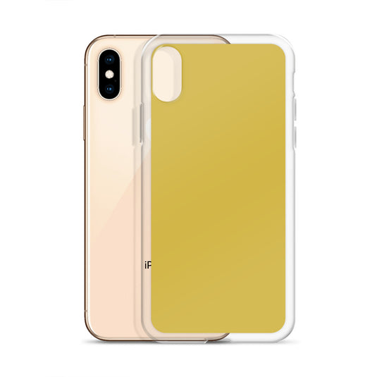 Plain Color Old Gold Yellow iPhone Case Clear Bump Resistant CREATIVETECH