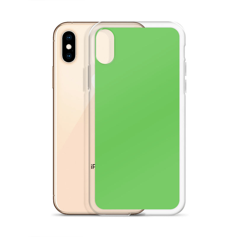 Load image into Gallery viewer, Plain Color Mantis Green iPhone Case Clear Bump Resistant CREATIVETECH