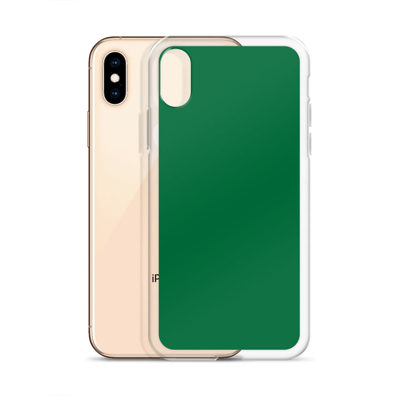 Load image into Gallery viewer, Plain Color Emerald Green iPhone Case Clear Bump Resistant CREATIVETECH