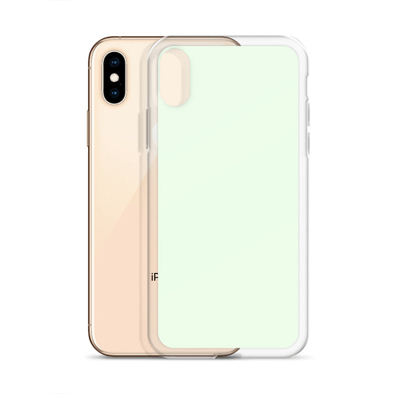 Load image into Gallery viewer, Plain Color Honeydew Green iPhone Case Clear Bump Resistant CREATIVETECH