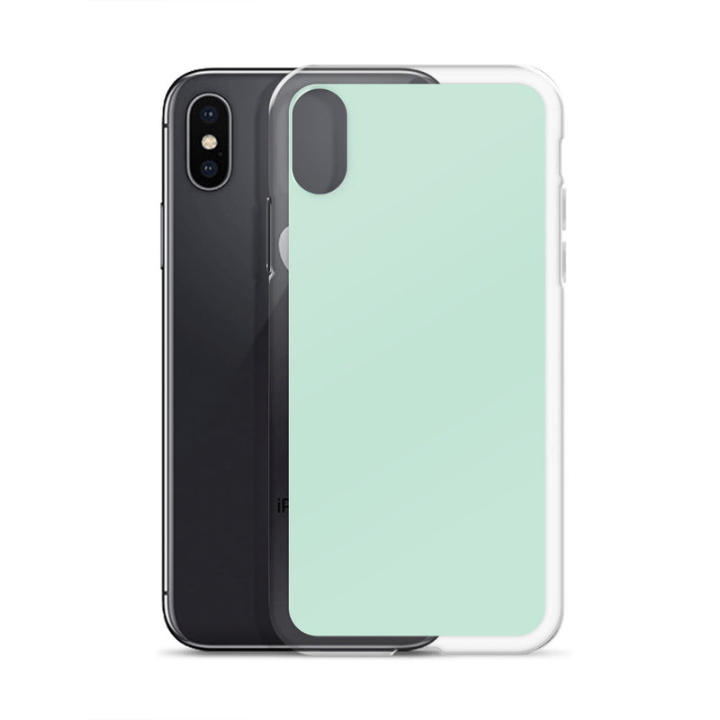 Load image into Gallery viewer, Plain Color Aero Green iPhone Case Clear Bump Resistant CREATIVETECH