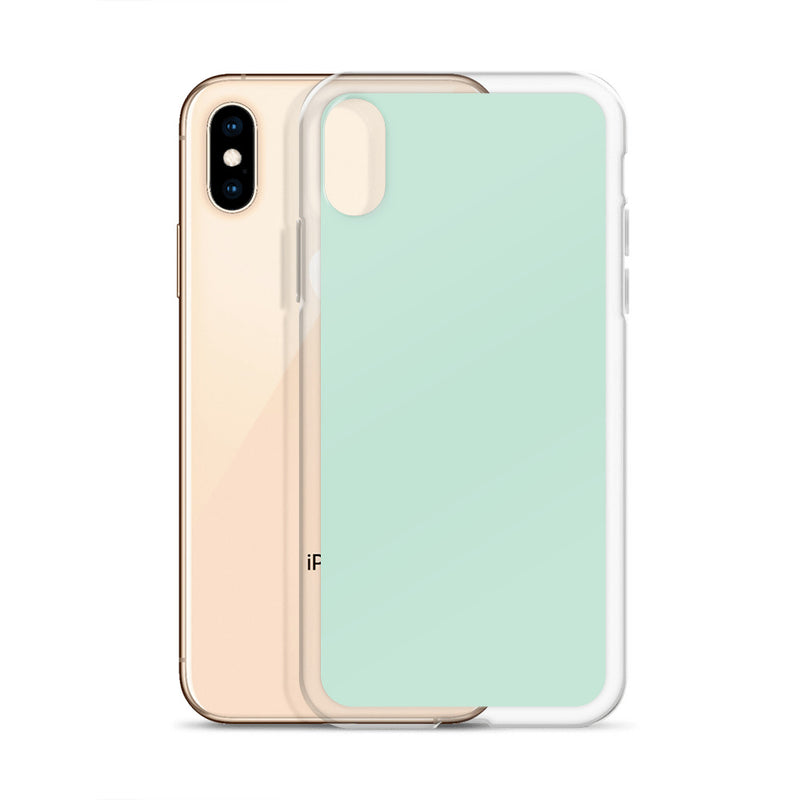 Load image into Gallery viewer, Plain Color Aero Green iPhone Case Clear Bump Resistant CREATIVETECH