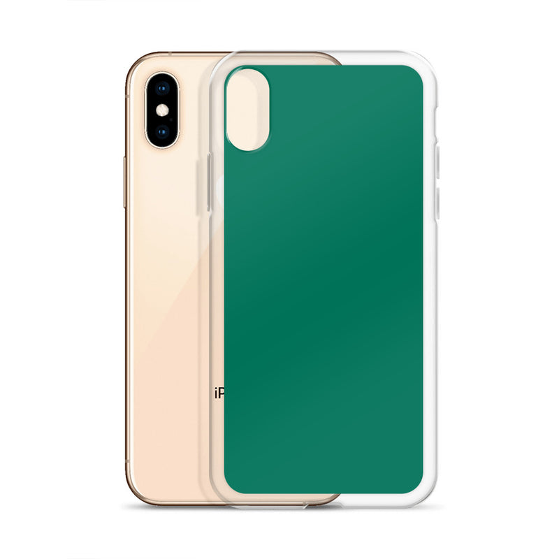 Load image into Gallery viewer, Plain Color Tropical Rain Forest Green iPhone Case Clear Bump Resistant CREATIVETECH