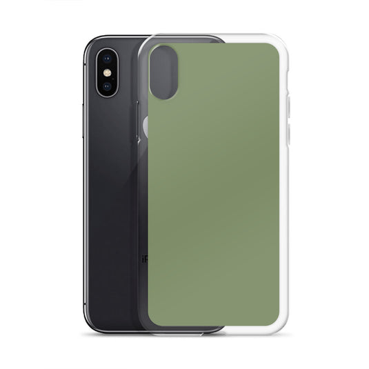 Plain Color Camouflage Green iPhone Case Clear Bump Resistant CREATIVETECH