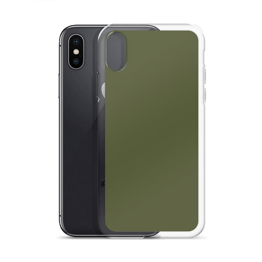 Plain Color Saratoga Green iPhone Case Clear Bump Resistant CREATIVETECH