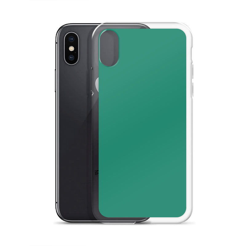 Load image into Gallery viewer, Plain Color Elf Green iPhone Case Clear Bump Resistant CREATIVETECH