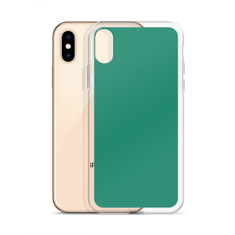 Load image into Gallery viewer, Plain Color Elf Green iPhone Case Clear Bump Resistant CREATIVETECH