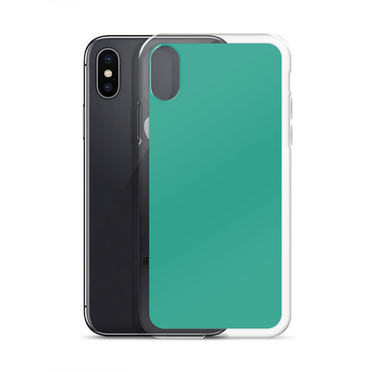 Plain Color Niagara Green iPhone Case Clear Bump Resistant CREATIVETECH