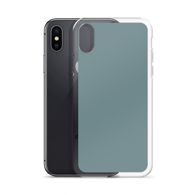 Load image into Gallery viewer, Plain Color Gothic Blue iPhone Case Clear Bump Resistant CREATIVETECH