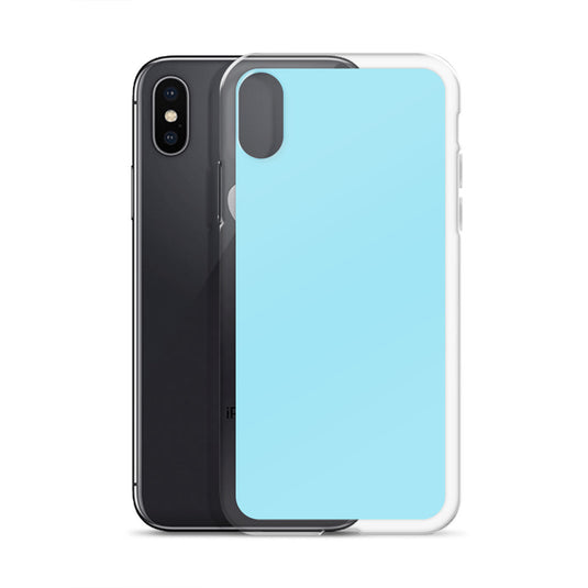 Plain Color Blizzard Blue iPhone Case Clear Bump Resistant CREATIVETECH