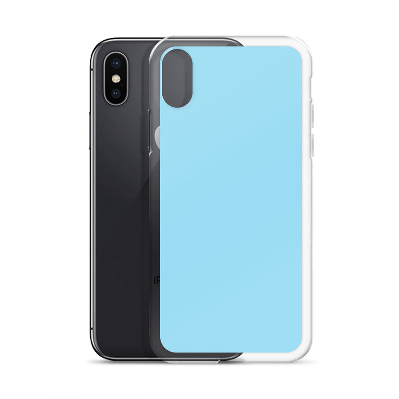 Load image into Gallery viewer, Plain Color Columbia Blue iPhone Case Clear Bump Resistant CREATIVETECH