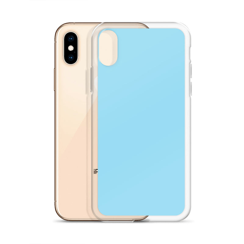 Load image into Gallery viewer, Plain Color Columbia Blue iPhone Case Clear Bump Resistant CREATIVETECH