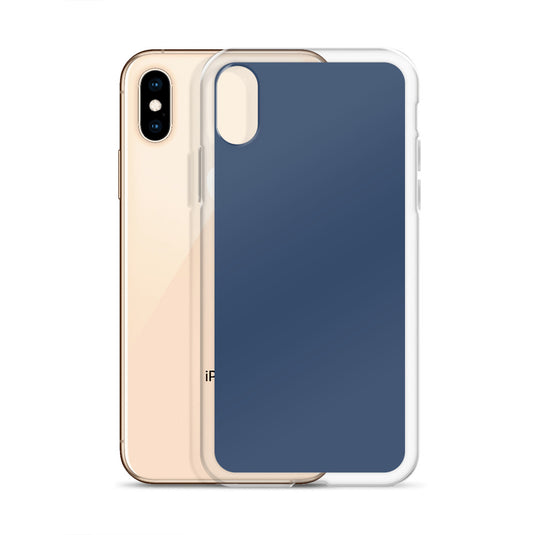 Midnight Blue iPhone Clear Thin Case Plain Color CREATIVETECH