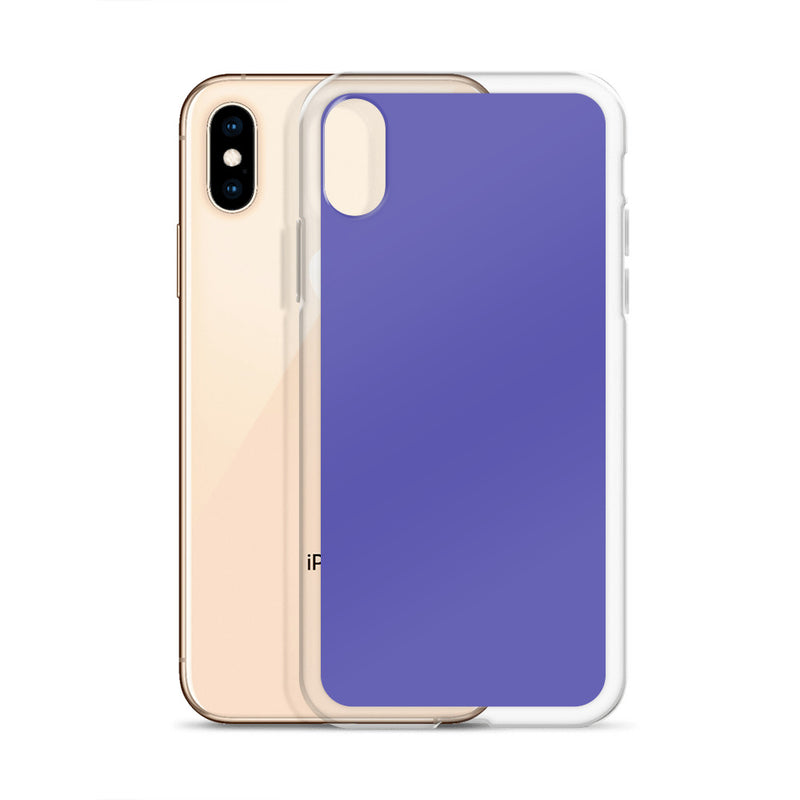 Load image into Gallery viewer, Slate Blue Purple iPhone Clear Thin Case Plain Color CREATIVETECH