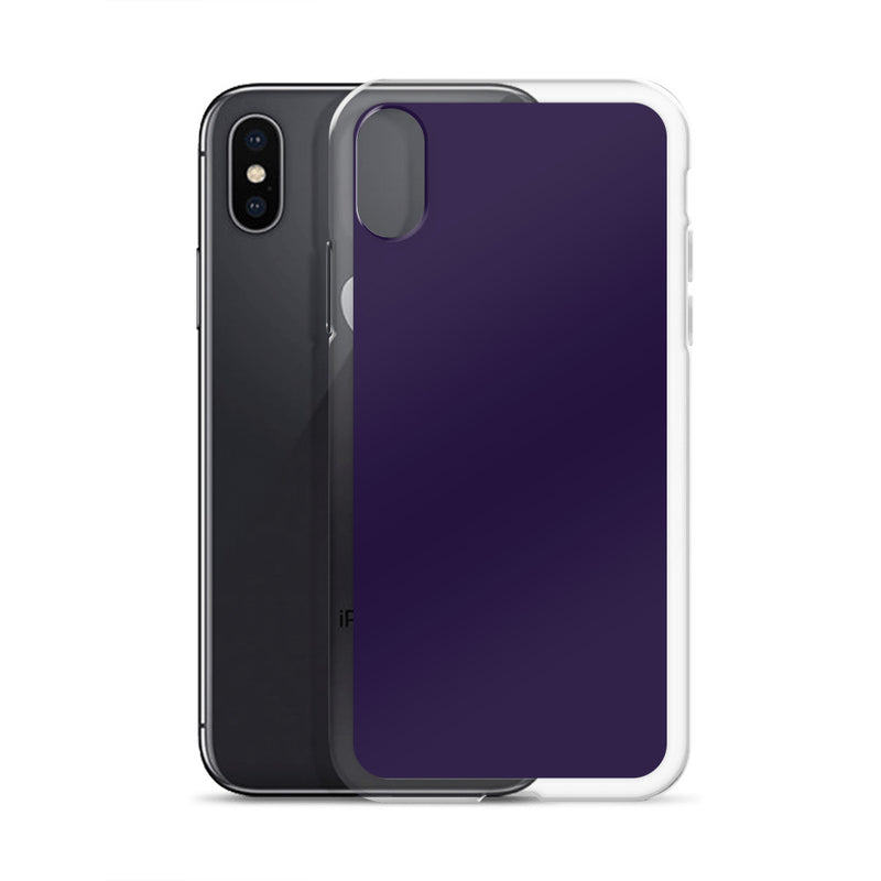 Load image into Gallery viewer, Tolopea Dark Purple iPhone Clear Thin Case Plain Color CREATIVETECH
