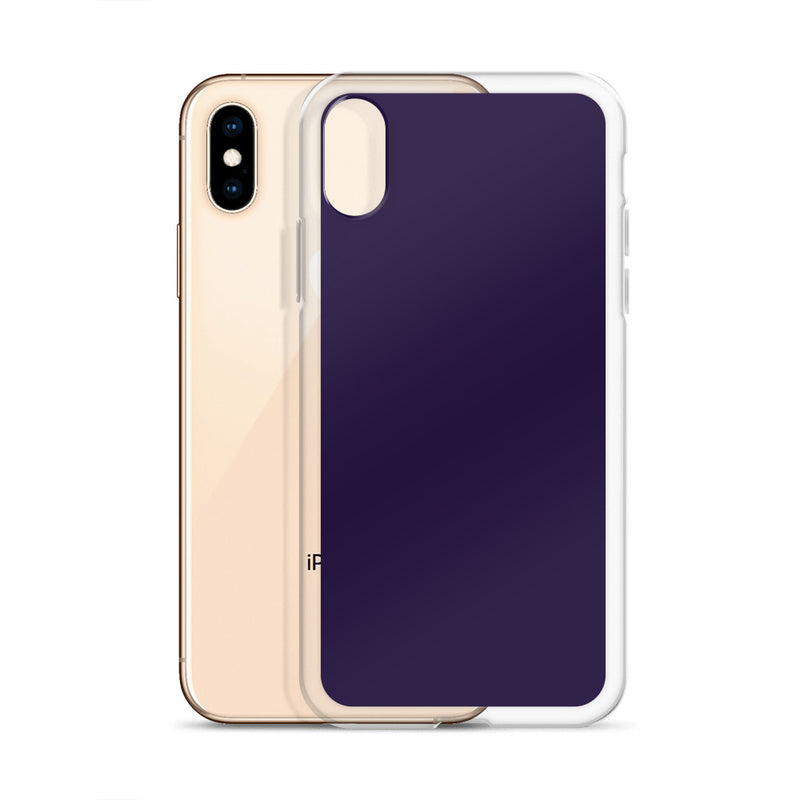 Load image into Gallery viewer, Tolopea Dark Purple iPhone Clear Thin Case Plain Color CREATIVETECH
