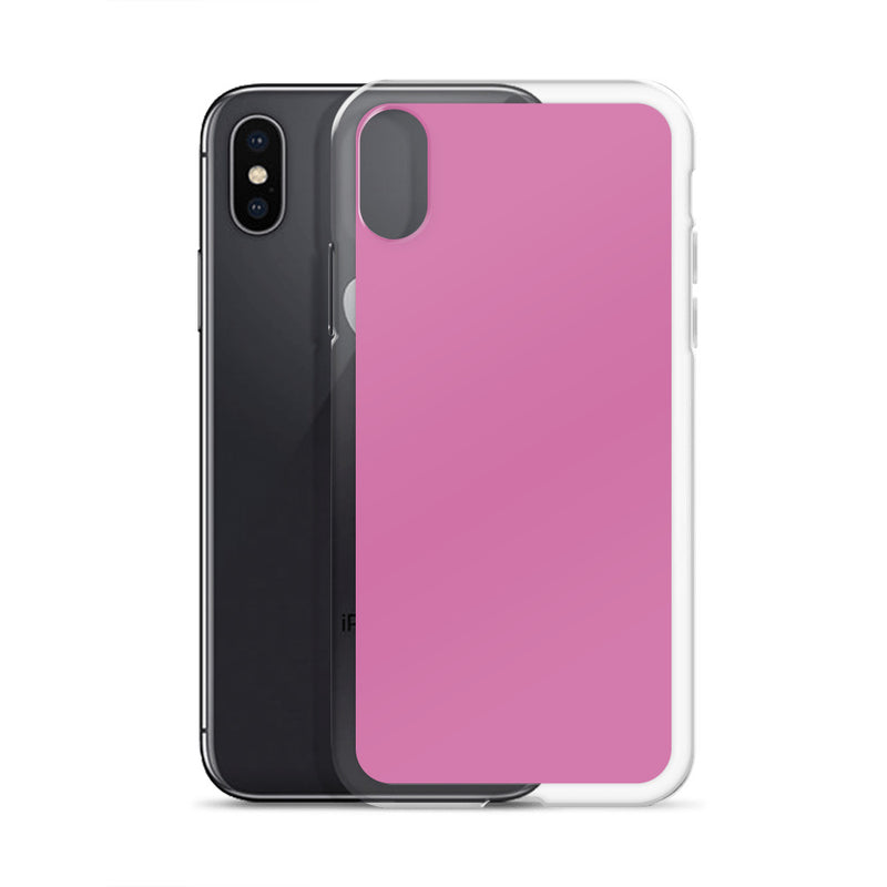 Load image into Gallery viewer, Hopbush Pink iPhone Clear Thin Case Plain Color CREATIVETECH