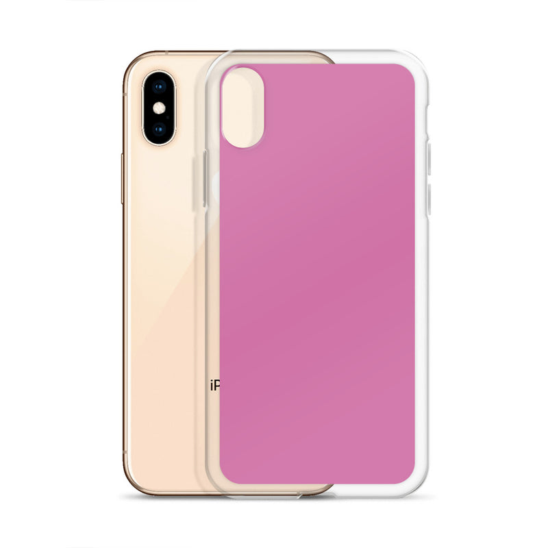 Load image into Gallery viewer, Hopbush Pink iPhone Clear Thin Case Plain Color CREATIVETECH