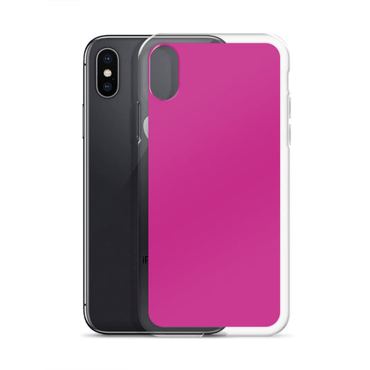 Medium Red Violet iPhone Clear Thin Case Plain Color CREATIVETECH