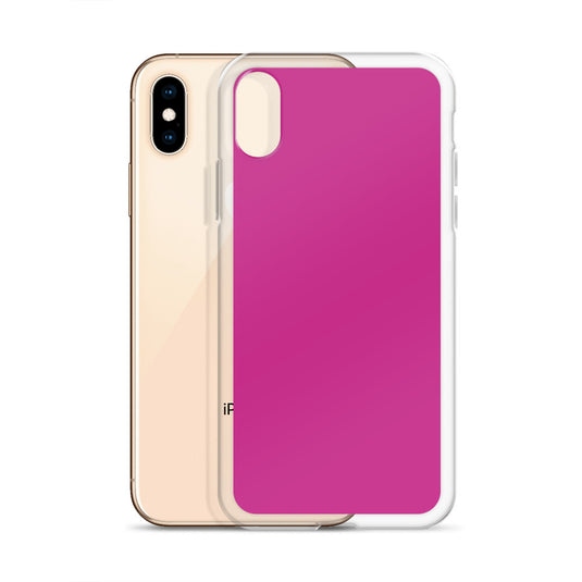 Medium Red Violet iPhone Clear Thin Case Plain Color CREATIVETECH