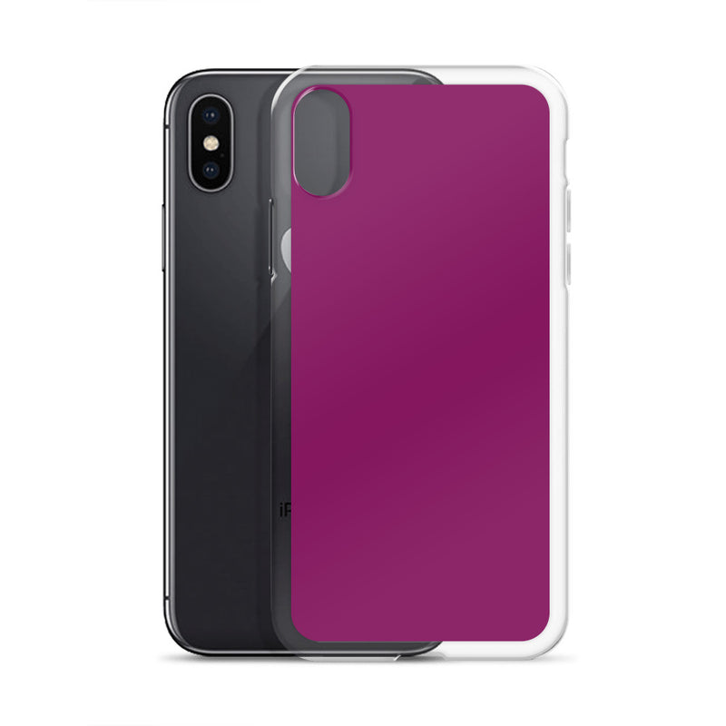 Load image into Gallery viewer, Eggplant Purple iPhone Clear Thin Case Plain Color CREATIVETECH