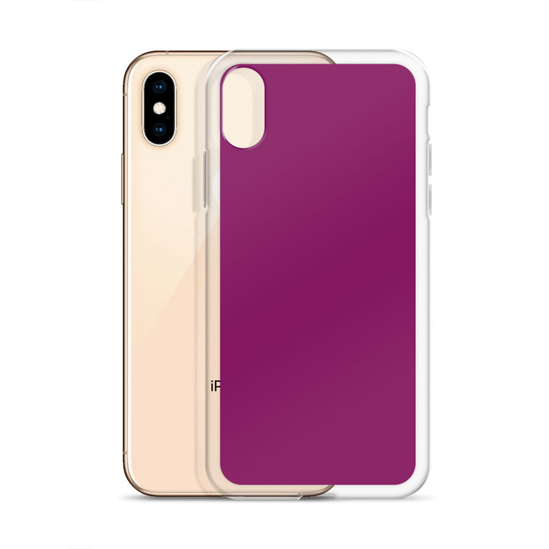 Load image into Gallery viewer, Eggplant Purple iPhone Clear Thin Case Plain Color CREATIVETECH