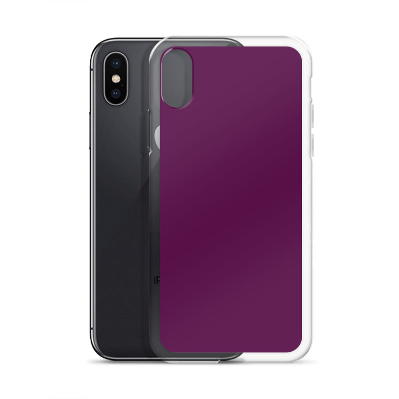 Load image into Gallery viewer, Tyrian Purple iPhone Clear Thin Case Plain Color CREATIVETECH
