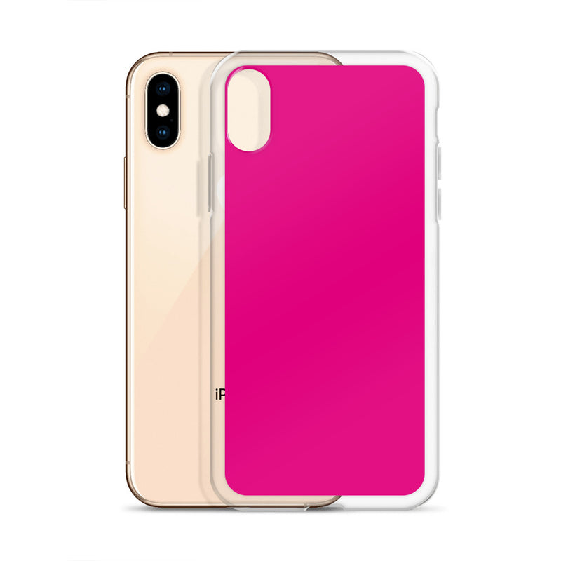 Load image into Gallery viewer, Violet Red Pink iPhone Clear Thin Case Plain Color CREATIVETECH