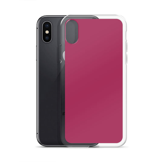 Lipstick Pink Red iPhone Clear Thin Case Plain Color CREATIVETECH