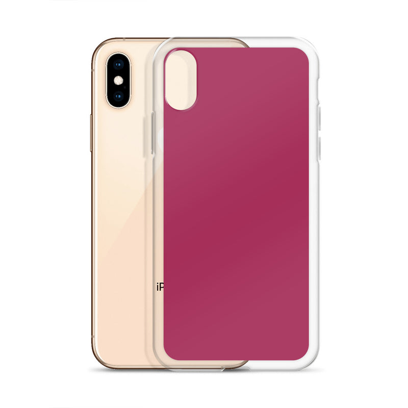 Load image into Gallery viewer, Lipstick Pink Red iPhone Clear Thin Case Plain Color CREATIVETECH